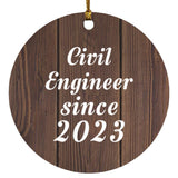 Civil Engineer Since 2023 - Circle Ornament D