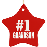 Number One #1 Grandson - Star Ornament