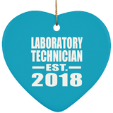 Laboratory Technician Established EST. 2018 - Heart Ornament