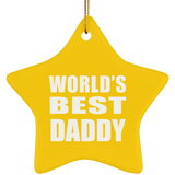 World's Best Daddy - Star Ornament