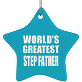 World's Greatest Step Father - Star Ornament