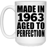61st Birthday Made In 1963 Aged to Perfection - 15 Oz Coffee Mug