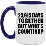 71st Anniversary 25,915 Days Together But Who's Counting - 15oz Accent Mug Purple