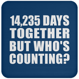 39th Anniversary 14,235 Days Together But Who's Counting - Drink Coaster