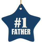 Number One #1 Father - Star Ornament