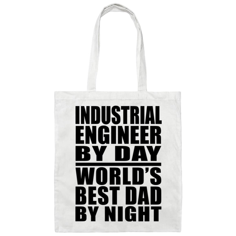 Industrial Engineer By Day World's Best Dad By Night - Tote Bag White