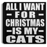 All I Want For Christmas Is My Cats - Canvas Square
