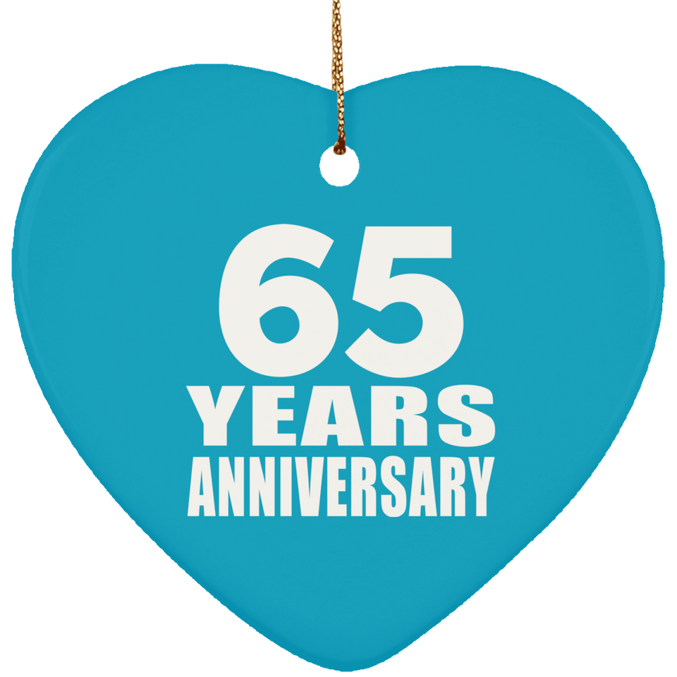 65th Anniversary 65 Years - Heart Ornament