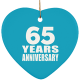65th Anniversary 65 Years - Heart Ornament