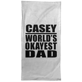 Casey World's Okayest Dad - Hand Towel