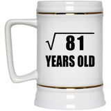 9th Birthday Square Root of 81 Years Old - Beer Stein