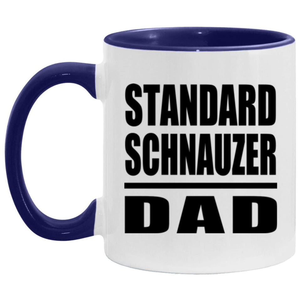 Standard Schnauzer Dad - 11oz Accent Mug Purple
