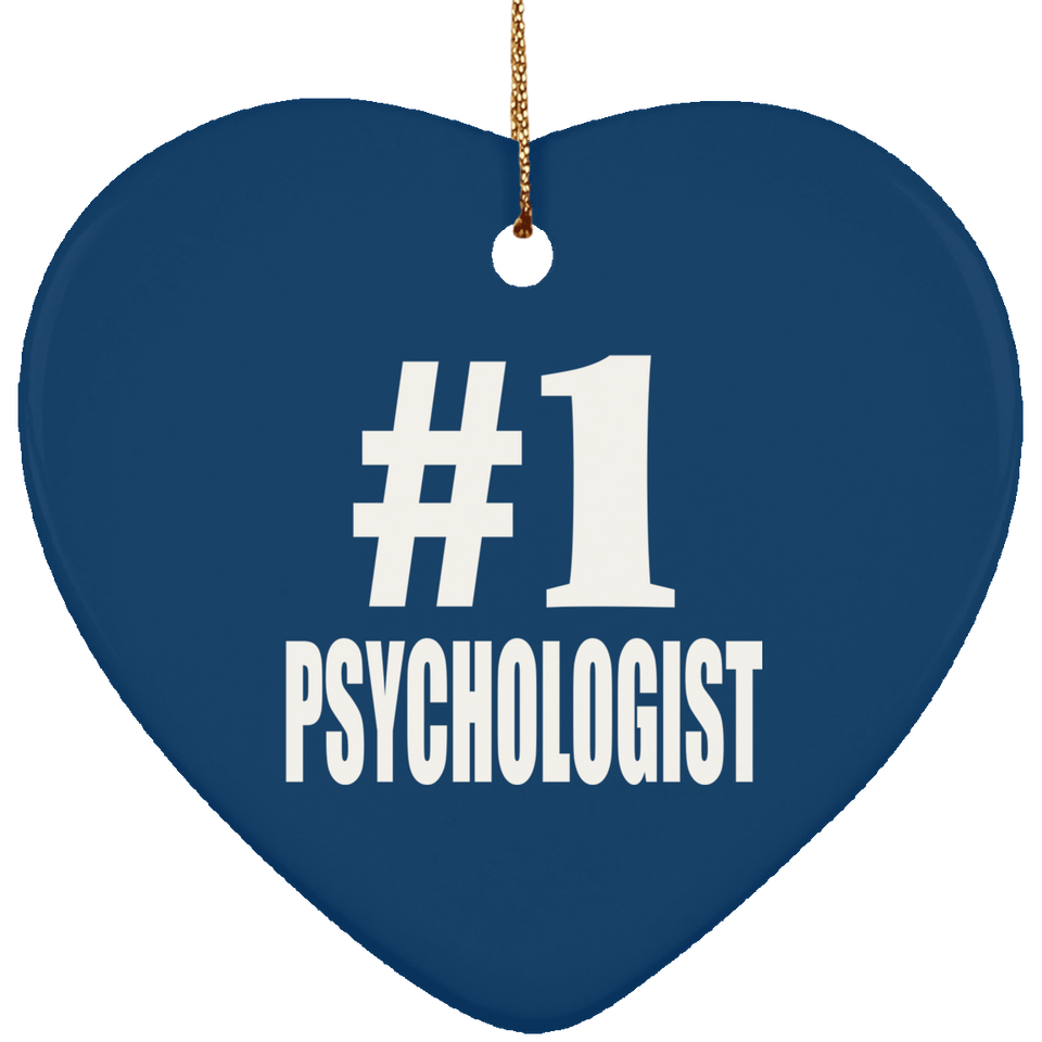 Number One #1 Psychologist - Heart Ornament