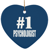 Number One #1 Psychologist - Heart Ornament