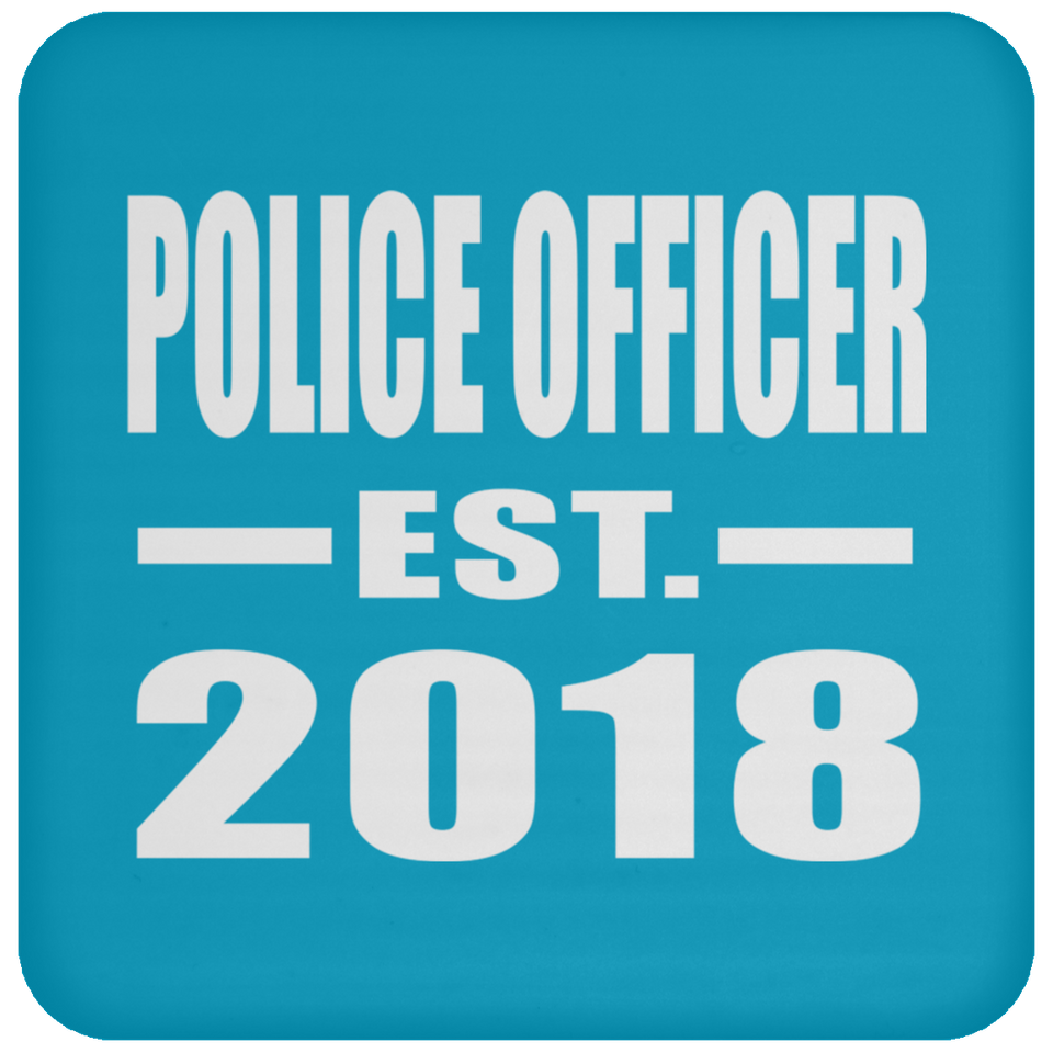 Police Officer Established EST. 2018 - Drink Coaster