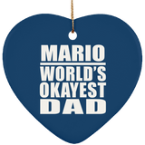 Mario World's Okayest Dad - Heart Ornament