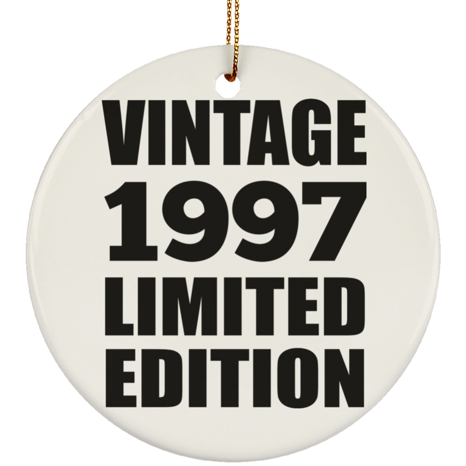 27th Birthday Vintage 1997 Limited Edition - Circle Ornament