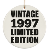 27th Birthday Vintage 1997 Limited Edition - Circle Ornament