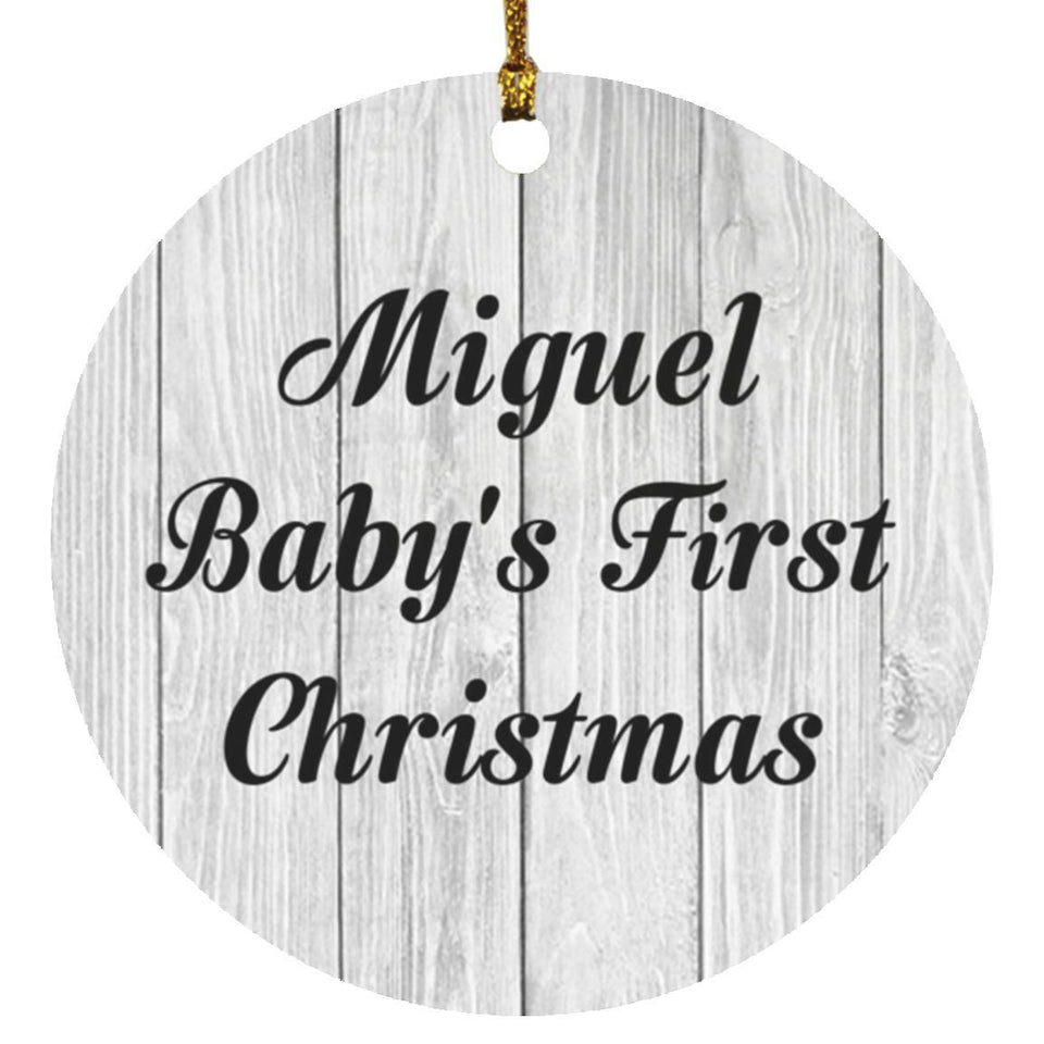 Miguel Baby's First Christmas - Circle Ornament F