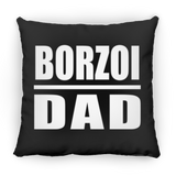 Borzoi Dad - Throw Pillow Black