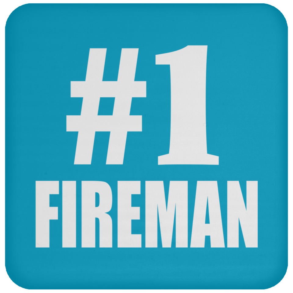Number One #1 Fireman - Drink Coaster