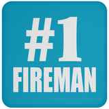 Number One #1 Fireman - Drink Coaster
