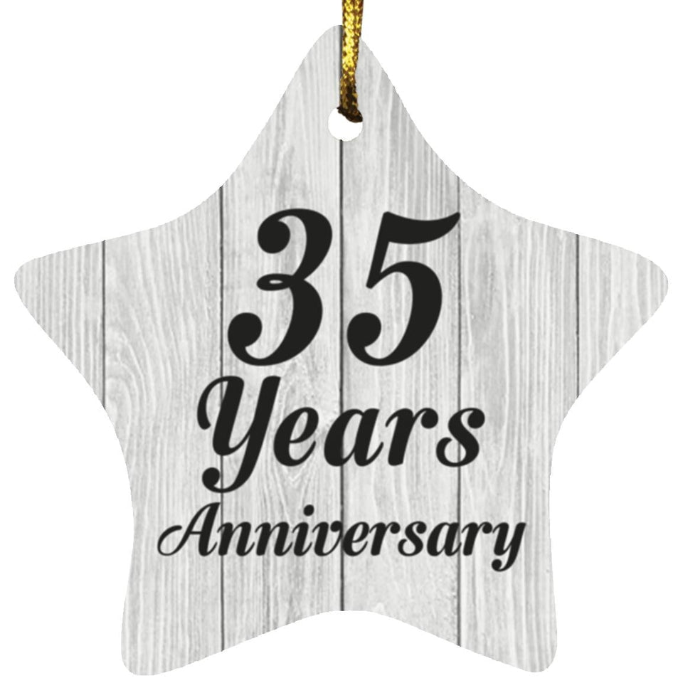 35th Anniversary 35 Years Anniversary - Star Ornament F