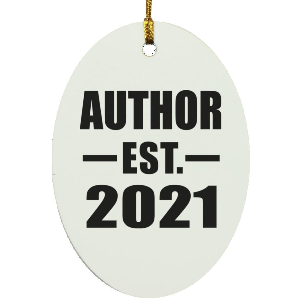 Author Established EST. 2021 - Oval Ornament