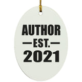 Author Established EST. 2021 - Oval Ornament