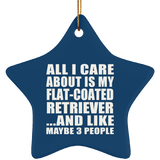 All I Care About Is My Flat-Coated Retriever - Star Ornament