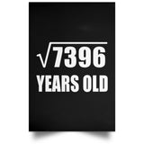 86th Birthday Square Root of 7396 Years Old - Poster Portrait