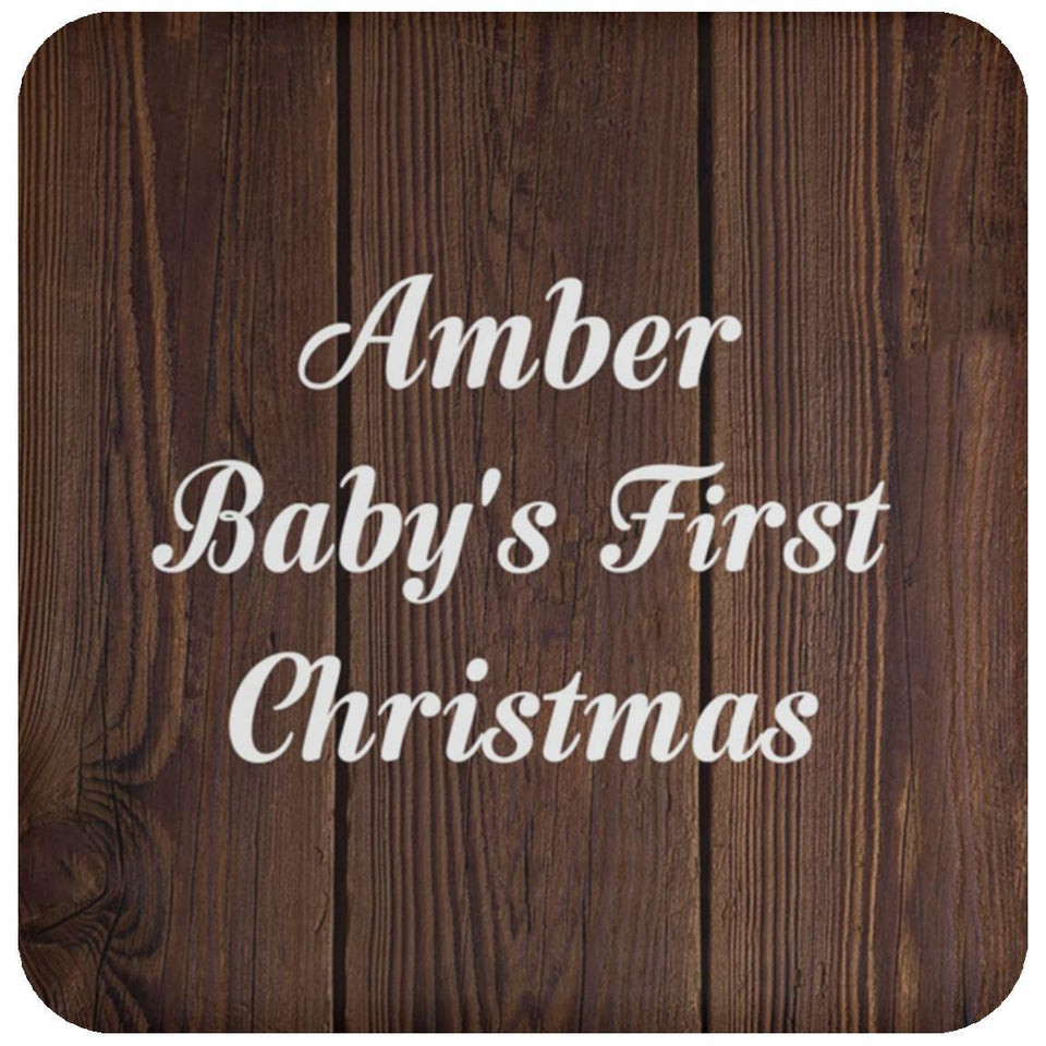Amber Baby's First Christmas - Drink Coaster D