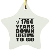 42nd Anniversary Square Root of 1764 Years Lifetime To Go - Star Ornament