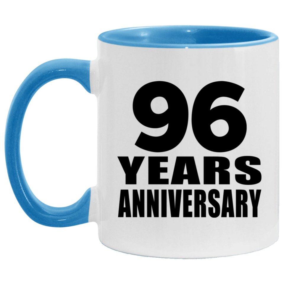 96th Anniversary 96 Years - 11oz Accent Mug Blue