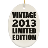 11th Birthday Vintage 2013 Limited Edition - Oval Ornament