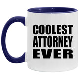 Coolest Attorney Ever - 11oz Accent Mug Purple
