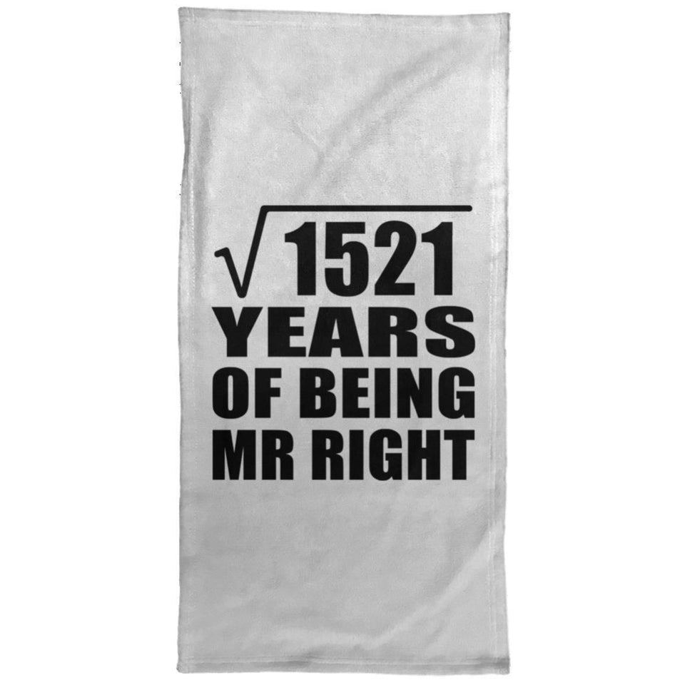 39th Anniversary Square Root of 1521 Years of Being Mr Right - Hand Towel