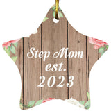 Step Mom Established Est. 2023 - Star Ornament B