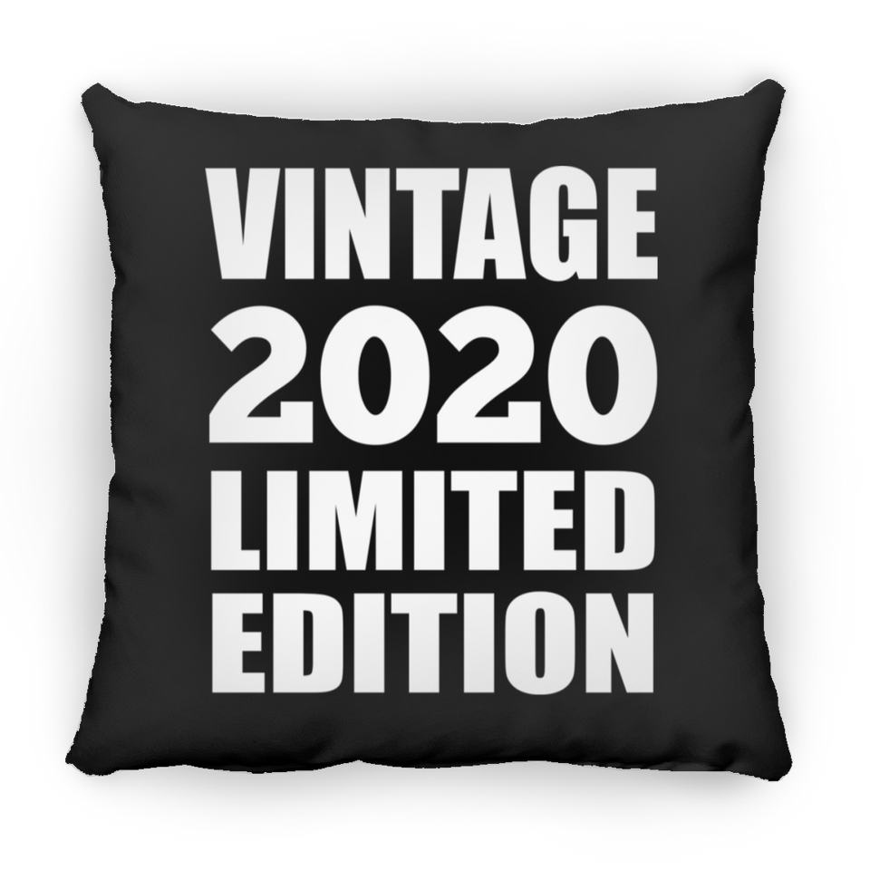 4th Birthday Vintage 2020 Limited Edition - Throw Pillow Black