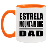 Estrela Mountain Dog Dad - 11oz Accent Mug Orange