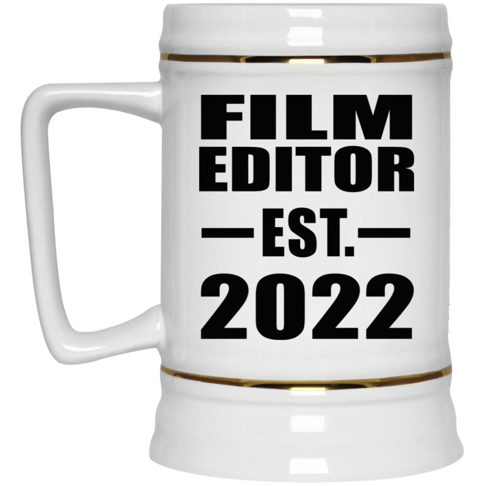 Film Editor Established EST. 2022 - Beer Stein