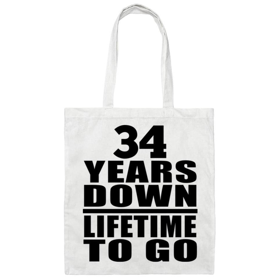 34th Anniversary 34 Years Down Lifetime To Go - Tote Bag White