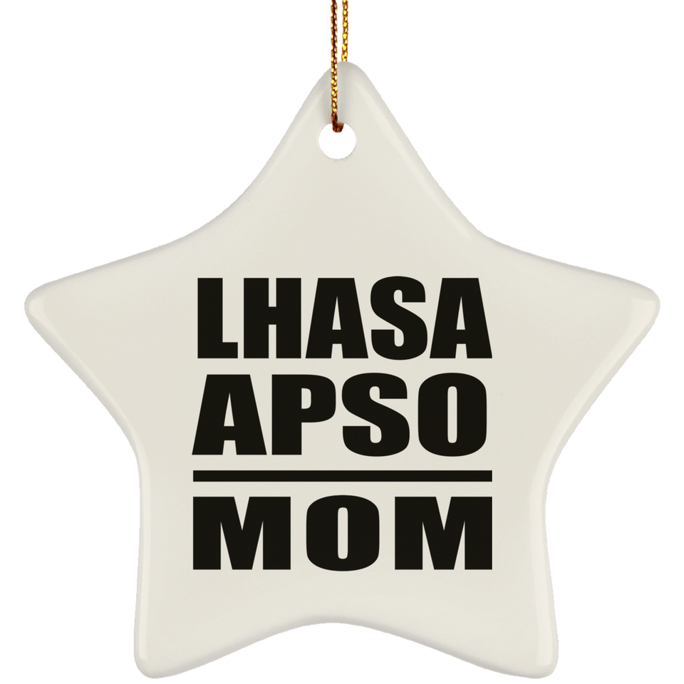 Lhasa Apso Mom - Star Ornament