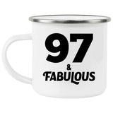 97th Birthday 97 & Fabulous - 12oz Camping Mug
