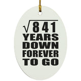 29th Anniversary Square Root of 841 Years Down Forever To Go - Oval Ornament