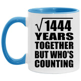 38th Anniversary Square Root of 1444 Years Who's Counting - 11oz Accent Mug Blue