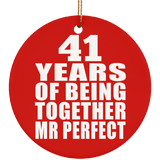 41st Anniversary 41 Years Of Being Mr Perfect - Circle Ornament