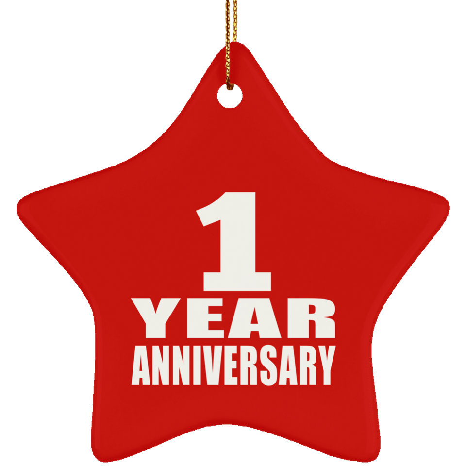 1st Anniversary 1 Year - Star Ornament