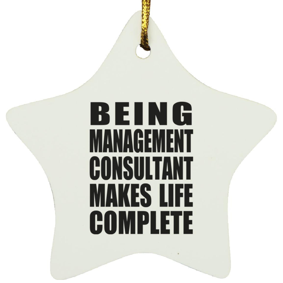 Being Management Consultant Makes Life Complete - Star Ornament
