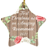 First Christmas As an Amazing Roommate 2021 - Star Ornament B